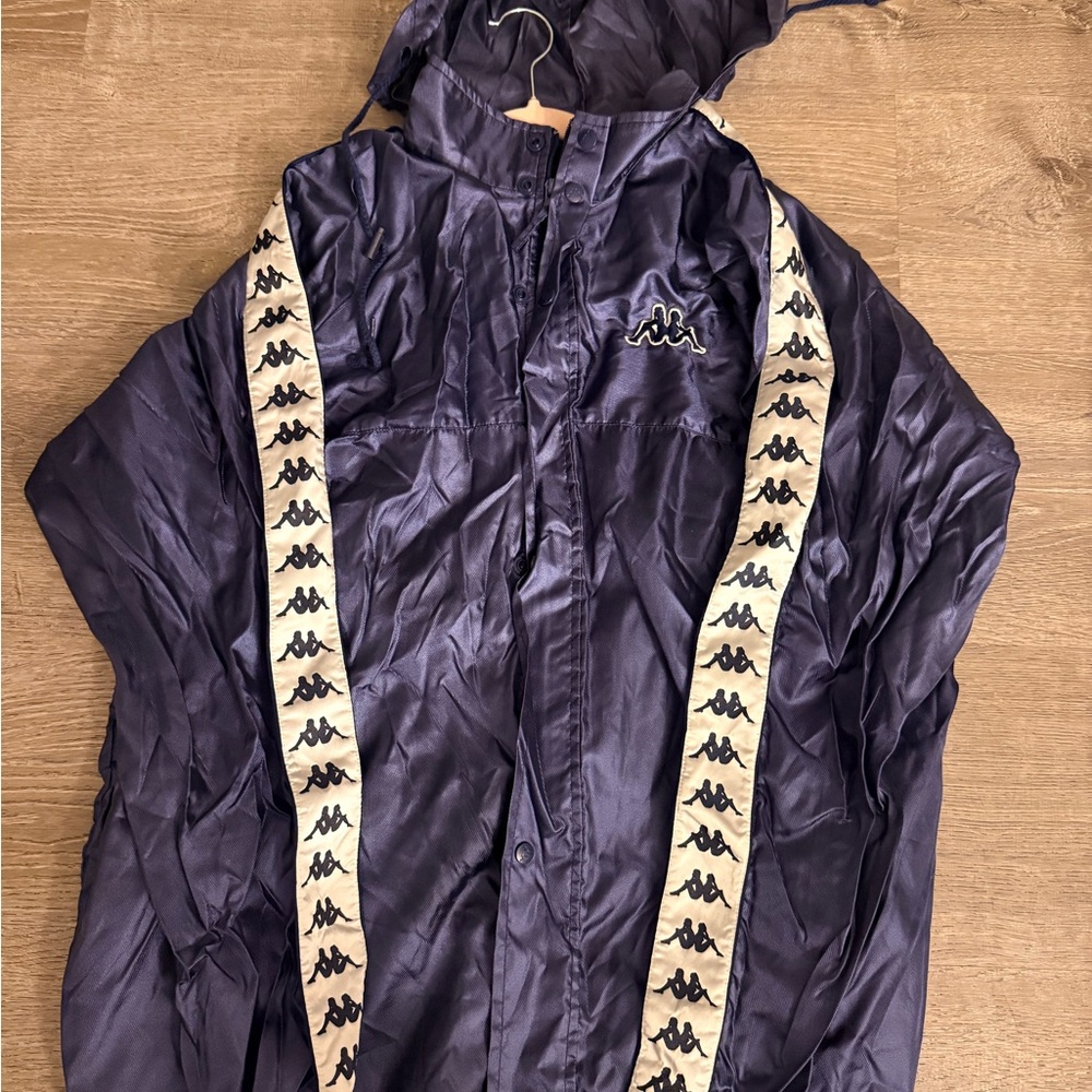 Vintage Kappa Navy Blue Windbreaker Jacket